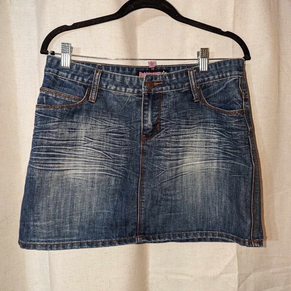 Vintage Bubblegum Y2K denim Mini Skirt